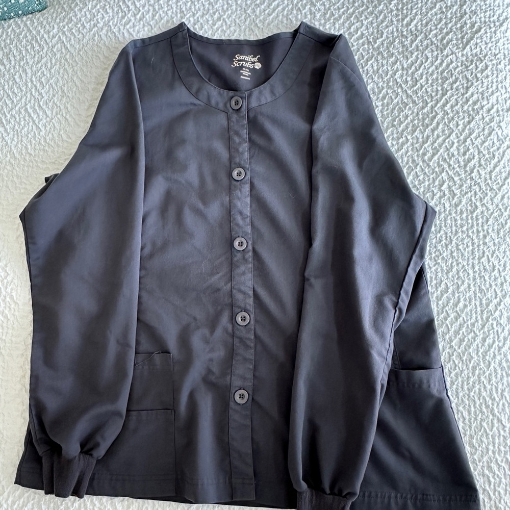 Sanibel scrubs grey jacket